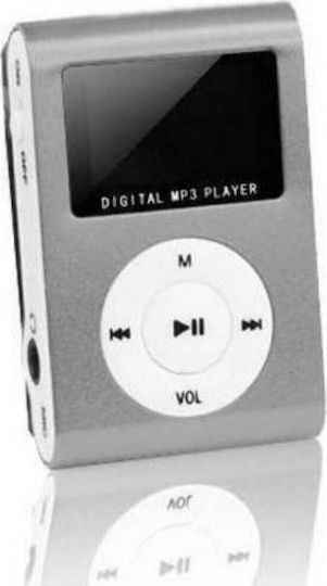 Setty Portable Mini MP3 Player (32GB) με Οθόνη LCD 1" Ασημί