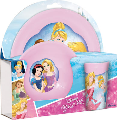 Trudeau Set de hrănire Princess din Plastic Roz 3buc