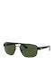 Ray Ban Men's Sunglasses with Black Metal Frame and Green Lens RB3663 002/31