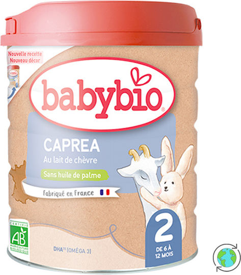 Babybio Γάλα σε Σκόνη Caprea 2 Κατσικίσιο Χωρίς Γλουτένη για 6+ Μηνών 800gr