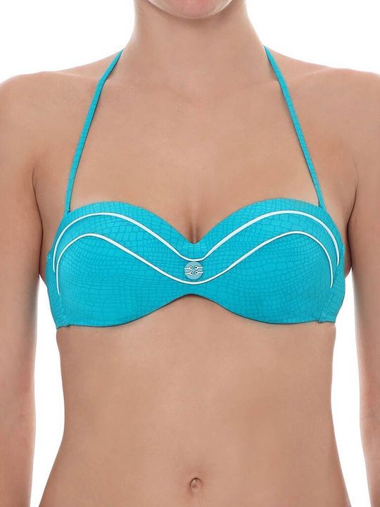 Luna Jacky Strapless Bikini Top Τιρκουάζ