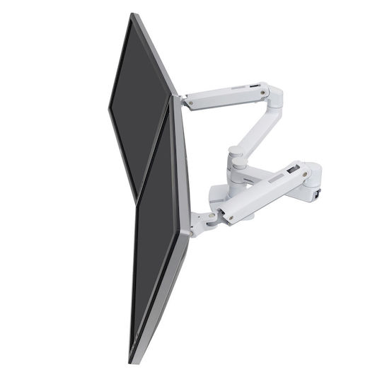 Ergotron LX Επιτραπέζια Βάση για 2 Οθόνες έως 27" με Βραχίονα Λευκή