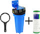 QWaterFilters QUC Water Filtration System Single Under Sink / Central Supply Micron ½" with Replacement Filter Pentair CBR2-10 0,5μm