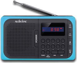 Audioline TR-210 Φορητό Ραδιόφωνο Επαναφορτιζόμενο με USB Μπλε
