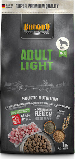 Belcando Adult Light 1kg Ξηρά Τροφή Διαίτης για Ενήλικους Σκύλους Μεσαίων & Μεγαλόσωμων Φυλών με Κοτόπουλο και Ψάρια