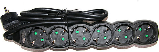 Adeleq Power Strip 6 Positions with Cable 1.5m