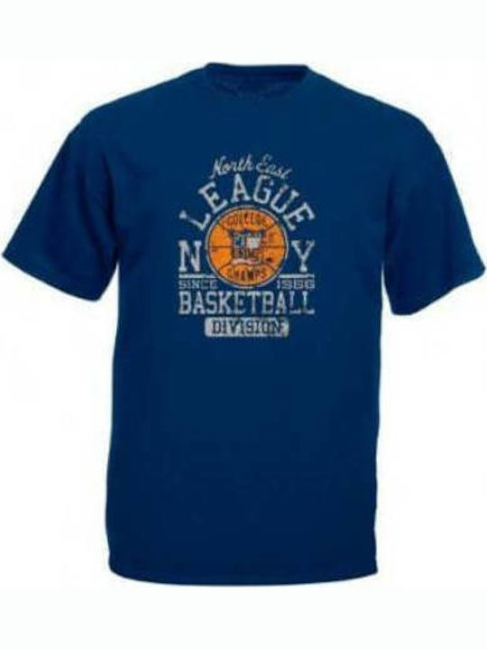 Basketball League T-shirt Navy Blue