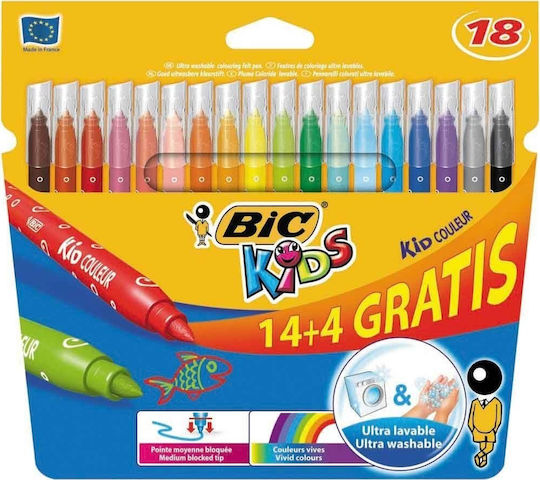 BIC Kid Couleur Маркери за рисуване Комплект 18бр
