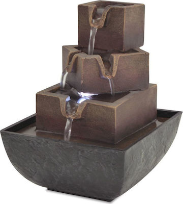 vidaXL Fountain with LED Light 13.5x13.5x17.5cm Interior made of Synthetic Resin 244285