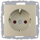 Mono Electric Power Socket Titanio Beige 1pcs