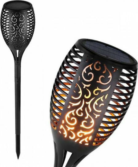 Spiked Solar Light Torch with Warm White Light IP65 38.5cmx9.5cmx8.5cmcm