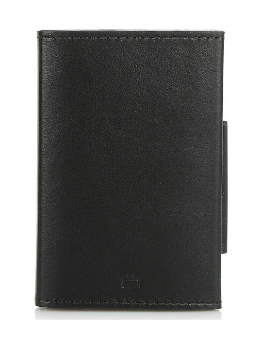 Ogon Designs Cascade Wallet Piele Portofel bărbați Cărți cu RFID Negru