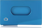Ogon Designs Card Case One Touch Ανδρικό Πορτοφόλι Καρτών με RFID και Μηχανισμό Slide Μπλε