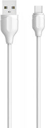 Ldnio LS372 Regular USB 2.0 σε micro USB 2m Λευκό