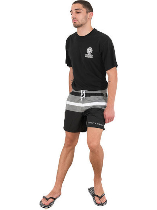 Men's Swimwear Shorts Black Striped