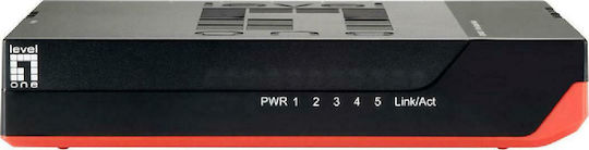 Level One GSW-0507 Unmanaged L2 Switch με 5 Θύρες Gigabit (1Gbps) Ethernet