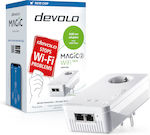 Devolo Magic 2 WiFi next Powerline Wi‑Fi 5 with Passthrough Socket and 2 Gigabit Ethernet Ports