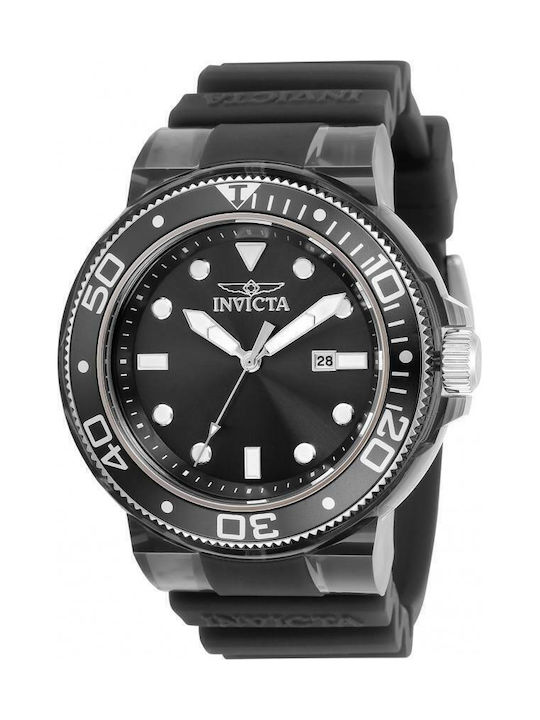 Invicta Pro Diver Men's Watch 51mm Battery with Black Rubber Strap