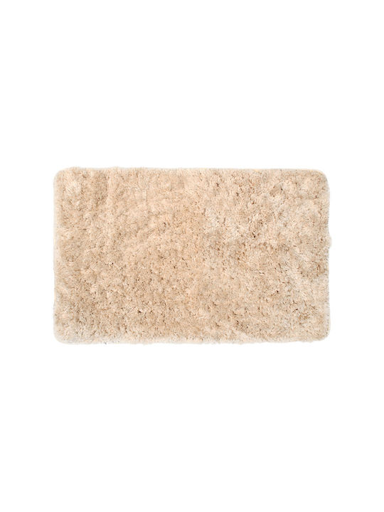 Estia Non-Slip Bath Mat Cotton Fluffy 02-7393 Beige 50x80cm