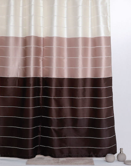 Import Hellas Multi Κουρτίνα Μπάνιου 240x200 cm Καφέ