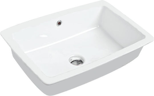 Gural Guralvit Sub Blat Chiuvetă Porțelan 56x38x18cm Alb