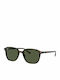 Ray Ban Leonard Unisex Sunglasses with Brown Tartaruga Plastic Frame and Green Lens RB2193 902/31