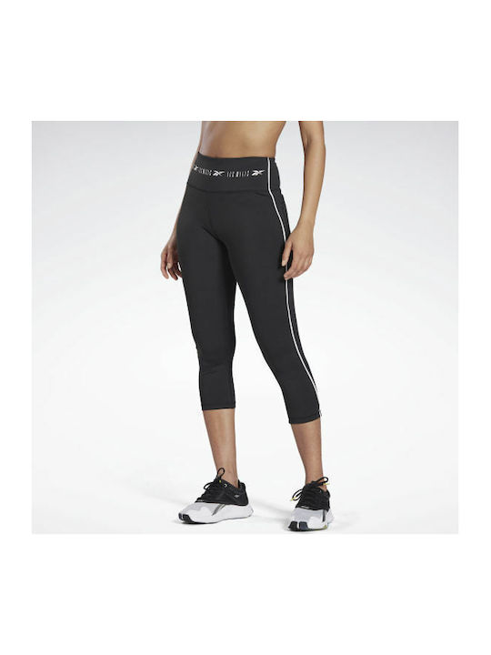 Reebok Les Mills 3/4 Ausbildung Frauen Capri Leggings Hochgeschnitten Schwarz