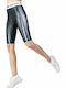Glow Never Quit Vol 4 17-2004-04 Training Women's Bike Leggings Shiny & High Waist Gray
