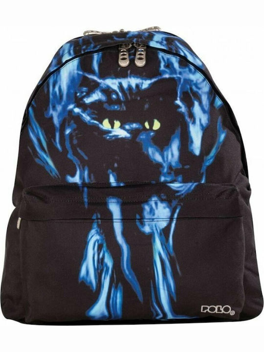 Polo Idea Cats Eyes Schulranzen Rucksack Junior High-High School Schwarz mit Flaschenhalter 25Liter 2017