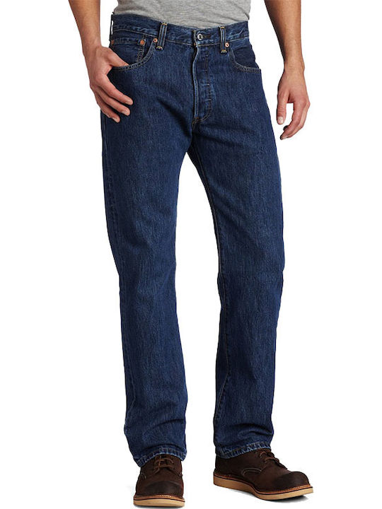 Levi's 501 Original Men's Jeans Pants in Regular Fit Navy Blue