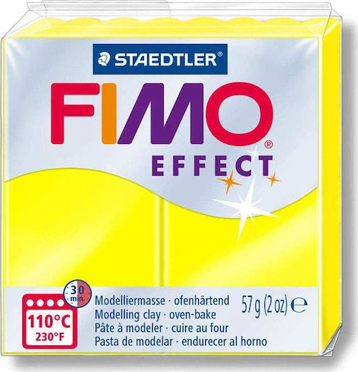 Staedtler Fimo Effect Neon Yellow Πολυμερικός Πηλός 57gr