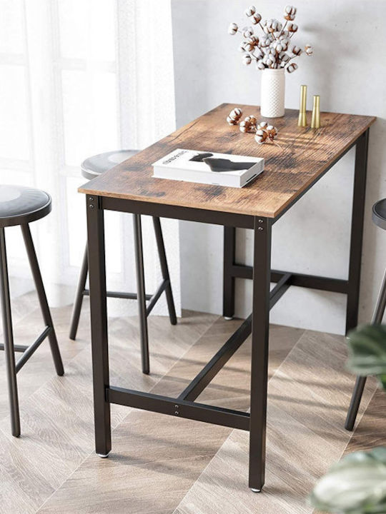 Table Bar Wooden with Metal Frame 120x60x90cm