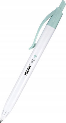 Milan P1 Antibacterial Pen Ballpoint 1mm with Blue Ink