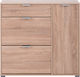 Ξύλινη Παπουτσοθήκη Arco 2 με 4 Ράφια Sonoma Μ102xΠ33xΥ94.5cm