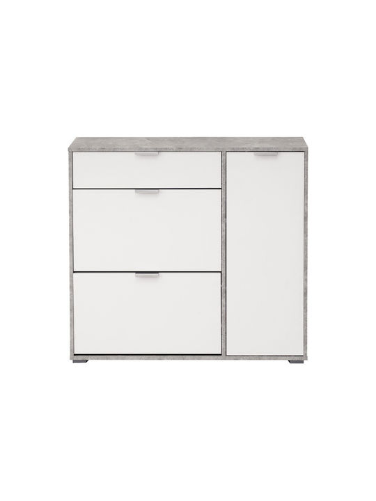 Ξύλινη Παπουτσοθήκη Arco 2 με 4 Ράφια Γκρι Conc...