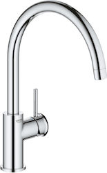 Grohe Bauclassic Висока Кухненски Смесител Пейка сребърен