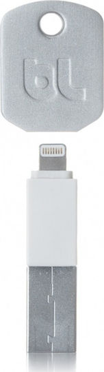 Bluelounge Kii Μετατροπέας Lightning male σε USB-A male Λευκό 1τμχ