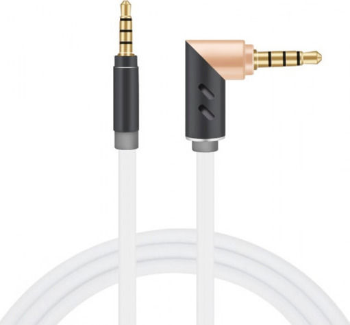 QIHANG Καλώδιο Ήχου TRRS 3.5mm male - 3.5mm male Λευκό 1.5m με Επίχρυσους Ακροδέκτες M06