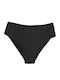 Adriana Bikini Slip Talie Înaltă Negru