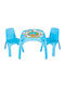 Kids Table and Chairs Set made of Plastic Blue