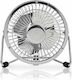 Nedis USB Office/Home Rotating Fan Silver Metal...