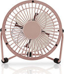 Nedis USB Office/Home Rotating Fan Pink Metal Mini Fan FNDK1PI10