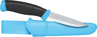 Morakniv Companion Messer Light Blue mit Klinge aus Rostfreier Stahl in Scheide