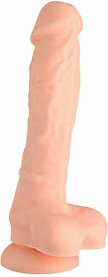 Dream Toys Ultra Realistic Dildo Dual Density Realistic Dildo with Balls and Suction Cup Flesh 22cm