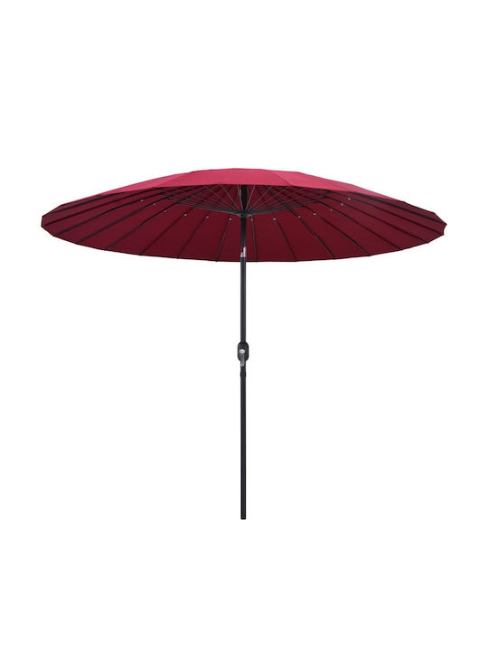 Round Aluminum Garden Parasol Burgundy Φ2.7m