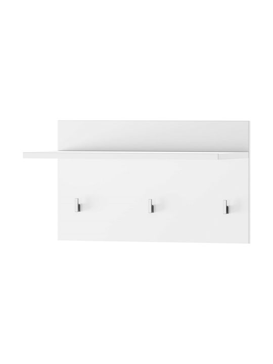 Polihome Wooden Wall Hanger Lucio with 3 Slots White 62x37cm 1pc