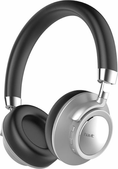 Havit F9 Ασύρματα Bluetooth On Ear Ακουστικά με 13 ώρες Λειτουργίας Μαύρα / Ασημί