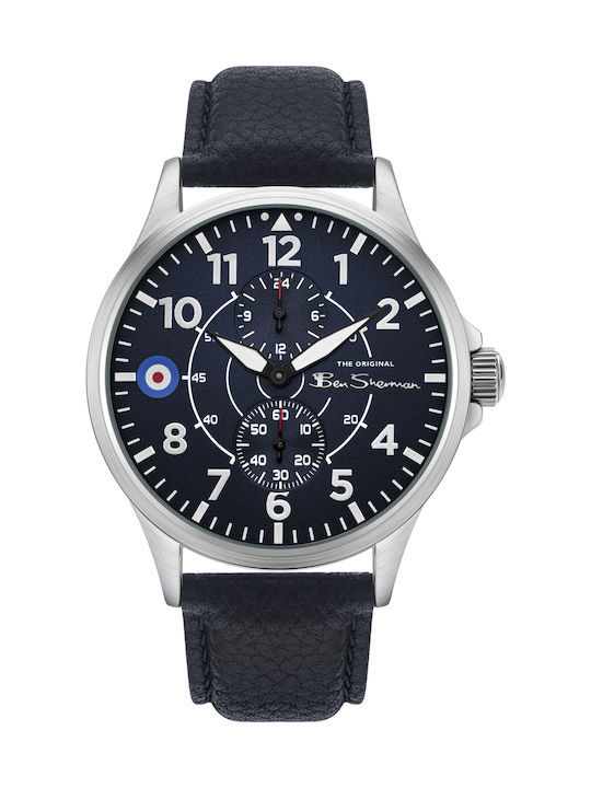 Ben Sherman Watch Battery with Blue Leather Strap BS027U