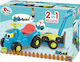 Ecoiffier Tractor 2 în 1 Ride On pentru 12+ luni Albastru
