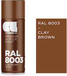Cosmos Lac Vopsea Spray Premium Acrilică Maro Clay RAL 8003 400ml